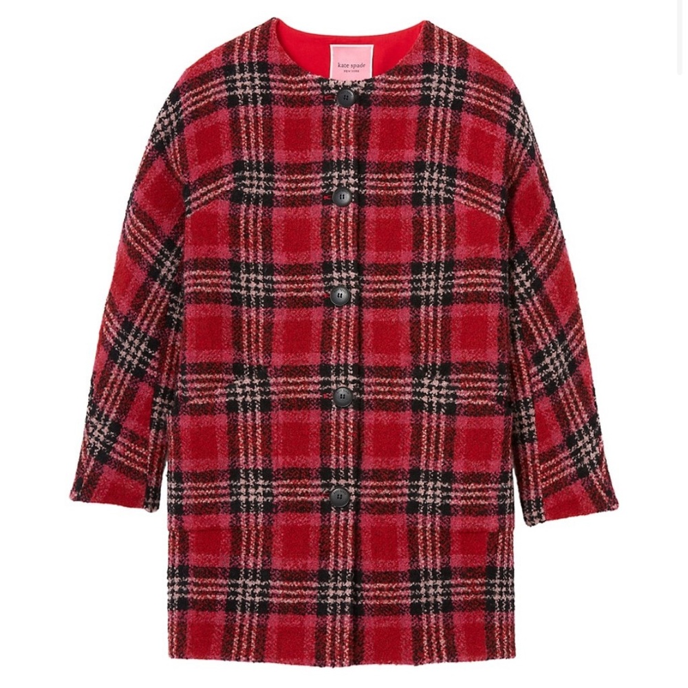 NWT Kate Spade Foliage Plaid Sugarcoat